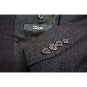 Ermenegildo Zegna 100% Wool Striped 2 Pc Suit Jacket Pants Sz 40R